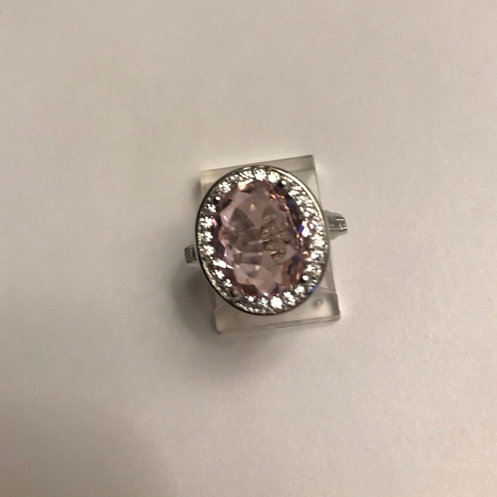 Kunzite Stamped 925 Sterling Silver Ring